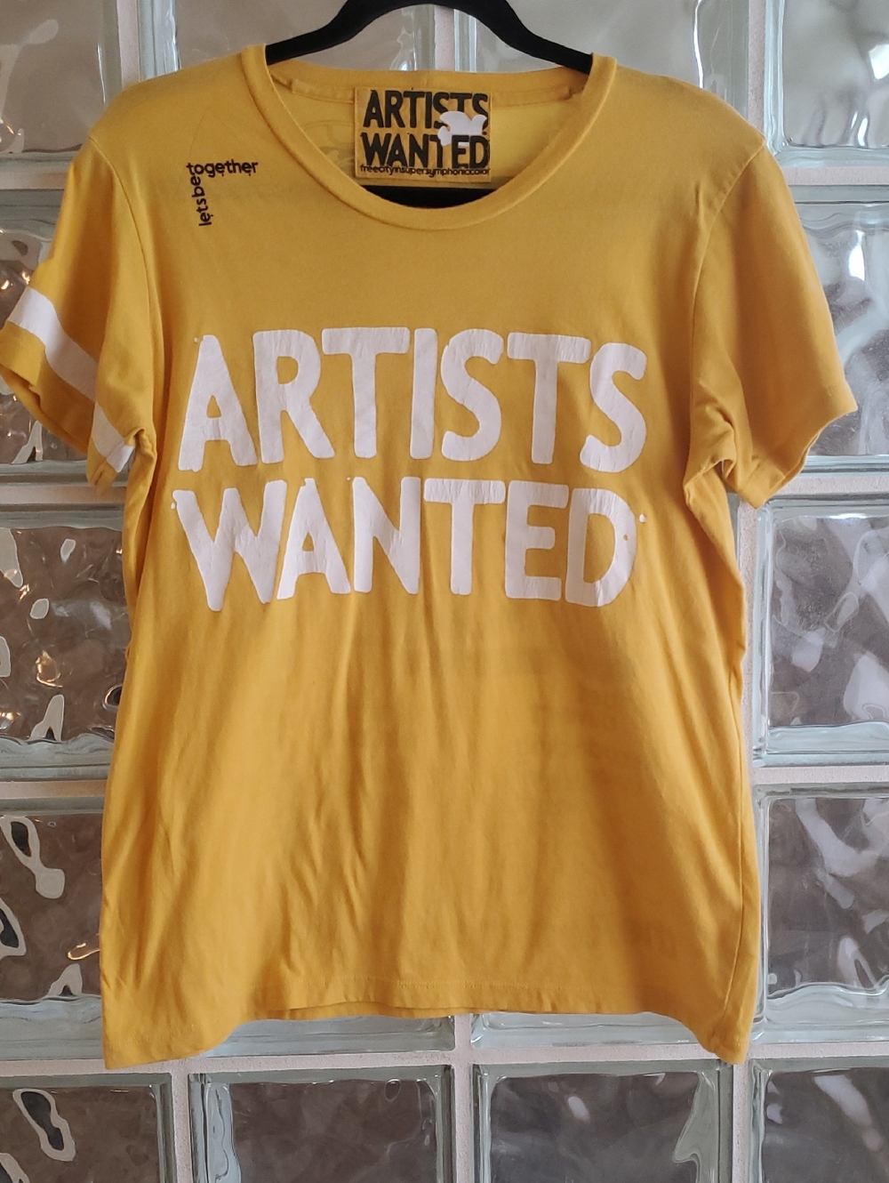 Freecity Artists Wanted Yellow Graphic Tee Vintage